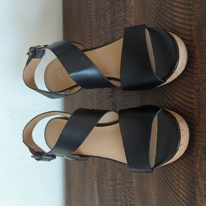 Franco Sarto Black Wedges